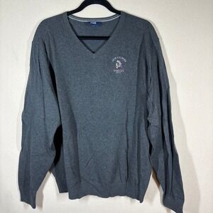 Cutter & Buck 2018 US Open Shinnecock Hills V-Neck Sweater XXL Grey Golf Preppy